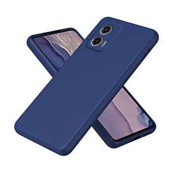 Θήκη Πλάτης Σιλικόνης Soft για Motorola G73 - Χρώμα: Σκούρο Μπλε