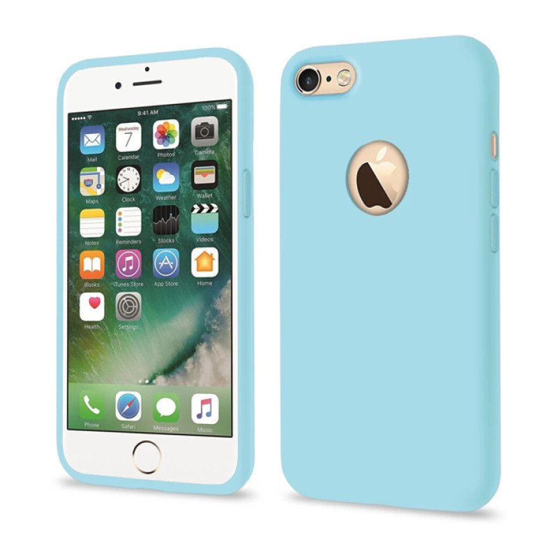 Θήκη Πλάτης Σιλικόνης Απλή για Iphone 6/6S - Χρώμα: Γαλάζιο