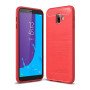 Θήκη Πλάτης Σιλικόνης Carbon για Samsung Galaxy J6 Plus - Χρώμα: Κόκκινο