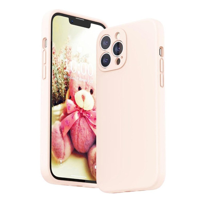 Θήκη Πλάτης Σιλικόνης Απλή για Apple i Phone 13 Pro Max - Χρώμα: Ρόζ