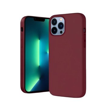 Θήκη Πλάτης Σιλικόνης Soft για Apple i Phone 14 Pro - Χρώμα: Μπορντό