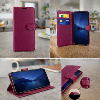 Θήκη Βιβλίο Clip για Samsung G355 COREII – Σκούρο Ματζέντα | Blister