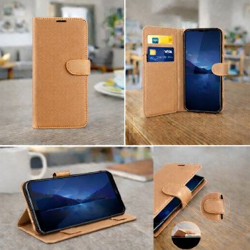 Θήκη Βιβλίο Clip για Xiaomi 10A – Ανοιχτό Καφέ | Blister