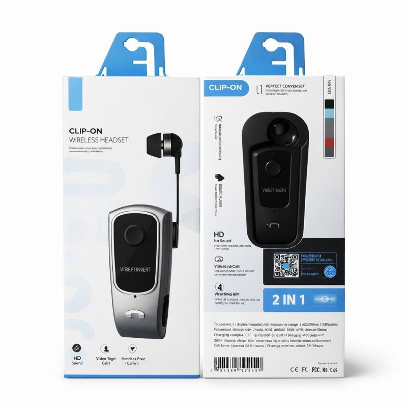 Fineblue F920 In-ear Bluetooth Handsfree Ακουστικό Πέτου - Χρώμα: Μαύρο