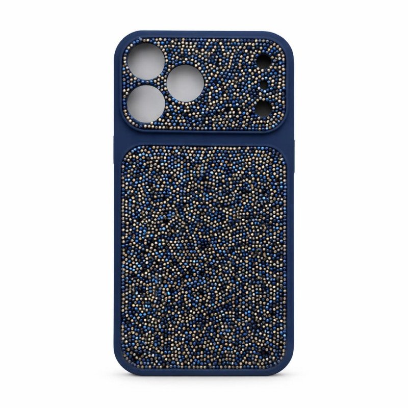 Σκληρή Θήκη Πλάτης Flash Glitter για Apple i Phone 17 Pro Max - Χρώμα: Σκούρο Μπλε