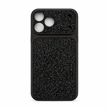 Σκληρή Θήκη Πλάτης Flash Glitter για Apple i Phone 17 Pro Max - Χρώμα: Μαύρο