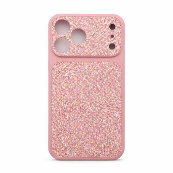 Σκληρή Θήκη Πλάτης Flash Glitter για Apple i Phone 17 Pro Max - Χρώμα: Ροζ