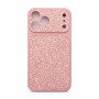 Σκληρή Θήκη Πλάτης Flash Glitter για Apple i Phone 17 Pro Max - Χρώμα: Ροζ