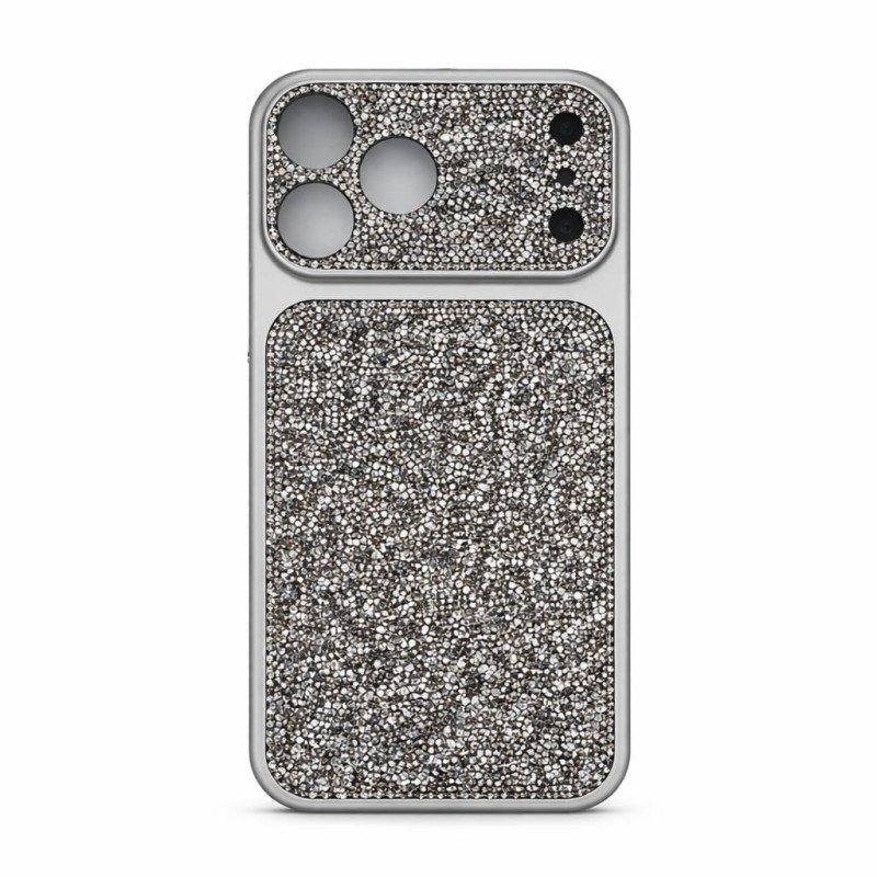 Σκληρή Θήκη Πλάτης Flash Glitter για Apple i Phone 17 Pro Max - Χρώμα: Ασημί