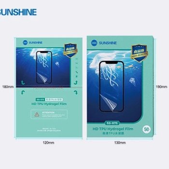SUNSHINE SS-075 διάφανη μεμβράνη υδρογέλης 4K Ultra HD Super Διάφανο για κινητά έως 7" - 50 τεμ./κουτί