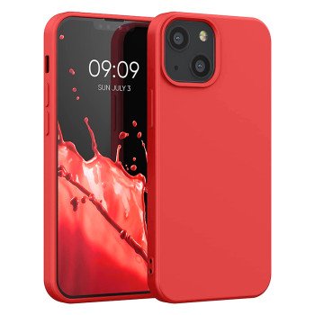 Θήκη Πλάτης Σιλικόνης Απλή για Apple i Phone 13 Mini - Χρώμα: Κόκκινο