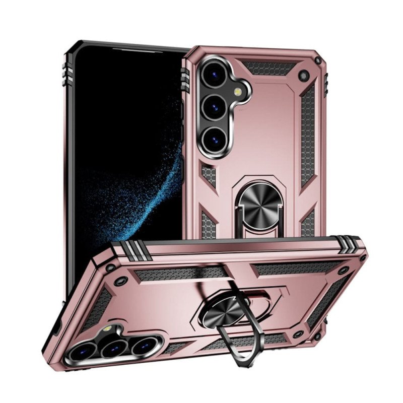 Σκληρή Θήκη Πλάτης Armor με Βάση Στήριξης για Samsung Galaxy A04S - Χρώμα: Ρόζ Χρυσό