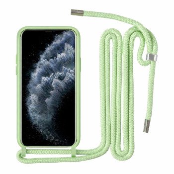 Θήκη Σιλικόνης Πλάτης με Λουράκι για Xiaomi Redmi 10 - Χρώμα: Απαλό Πράσινο