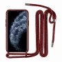 Θήκη Σιλικόνης με Λουράκι για Xiaomi Redmi 10C / 12C - Χρώμα: Μπορντό