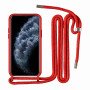 Θήκη Σιλικόνης Πλάτης με Λουράκι για Xiaomi Redmi Note 11 Pro - Χρώμα: Κόκκινο
