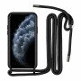 Θήκη Πλάτης Σιλικόνης με Λουράκι για Samsung Galaxy A05s - Χρώμα: Μαύρο