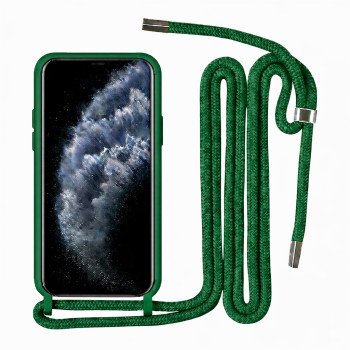 Θήκη Σιλικόνης Πλάτης με Λουράκι για Xiaomi Redmi 9C - Χρώμα: Πράσινο