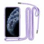 Θήκη Πλάτης Σιλικόνης με Λουράκι για Xiaomi Redmi Note 13 Pro Plus - Χρώμα: Λιλά