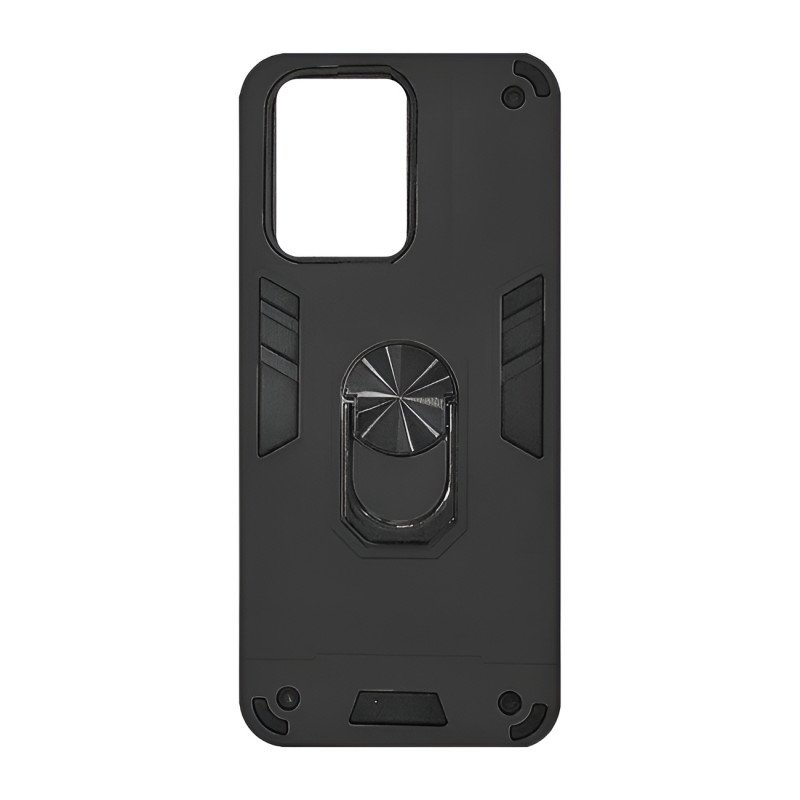 Σκληρή Θήκη Πλάτης Armor με Βάση Στήριξης για Xiaomi Redmi 13C / Poco C65 - Χρώμα: Μαύρο