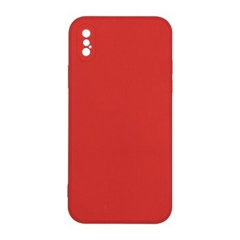 Θήκη Πλάτης Σιλικόνης Απλή για Apple i Phone Xs Max - Χρώμα: Κόκκινο