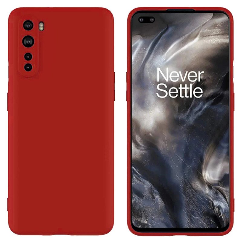 Θήκη Πλάτης Σιλικόνης Soft για Oneplus Nord 5G - Χρώμα: Κόκκινο
