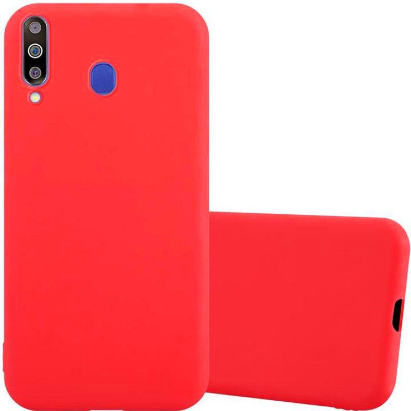 Θήκη Πλάτης Σιλικόνης Απλή για Samsung Galaxy M30 - Χρώμα: Κόκκινο