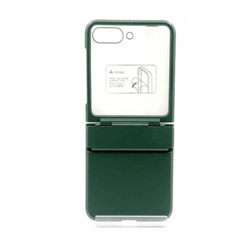Πλαστική Ανθεκτική Θήκη Πλάτης για Samsung Galaxy Z Flip 5 - Χρώμα: Σκούρο Πράσινο