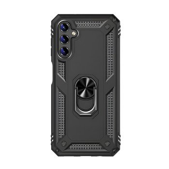 Σκληρή Θήκη Πλάτης Armor με Βάση Στήριξης για Samsung Galaxy A17 - Χρώμα: Μαύρο