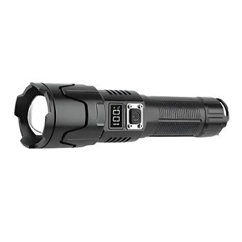 Ισχυρός Επαναφορτιζόμενος Φακός LED με Zoom & 3 Λειτουργίες Φωτός – Multifunctional Tactical Zoom Flashlight GHK-Q9002 - Χρώμα: Μαύρο