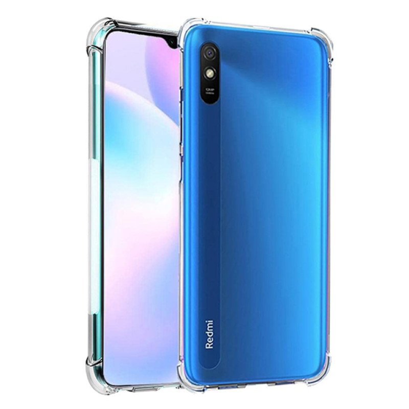 Θήκη Πλάτης Σιλικόνης Anti Shock για Xiaomi Redmi 9A - Χρώμα: Διάφανο