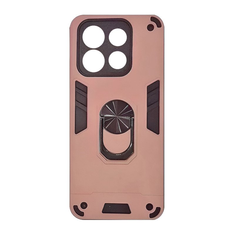 Σκληρή Θήκη Πλάτης Armor με Βάση Στήριξης για Xiaomi Redmi Note 13 4G - Χρώμα: Ροζ Χρυσό