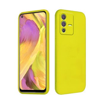 Θήκη Πλάτης Σιλικόνης Soft για Vivo V23 5G - Χρώμα: Κίτρινο
