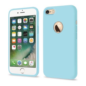 Θήκη Πλάτης Σιλικόνης Απλή για Apple i Phone 7 Plus/8 Plus - Χρώμα: Γαλάζιο