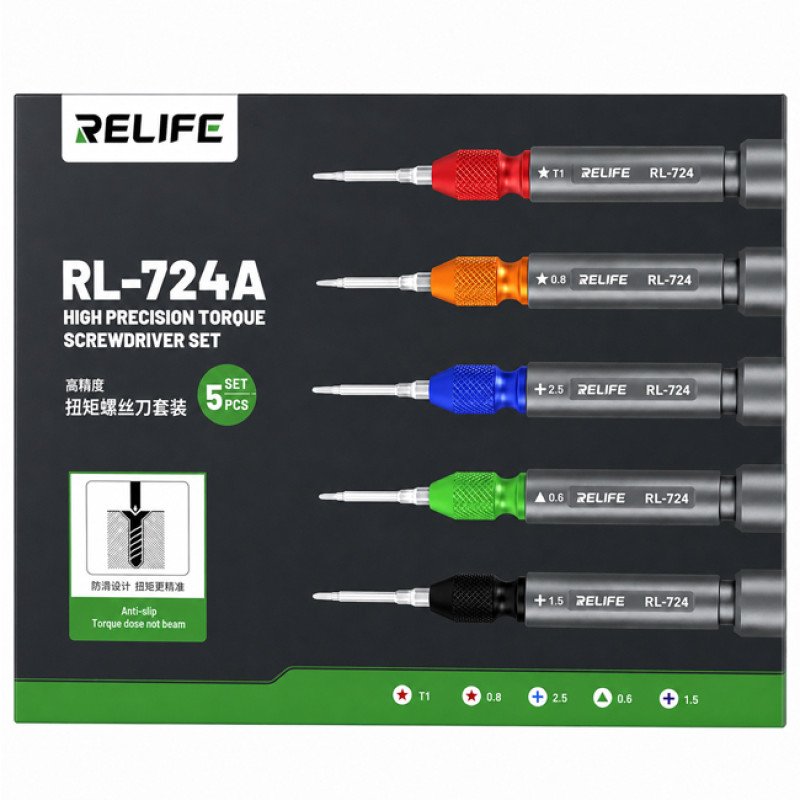 RELIFE RL-724A High Precision Torque Screwdriver 0.6 Tri-Point Tool Phone Rep