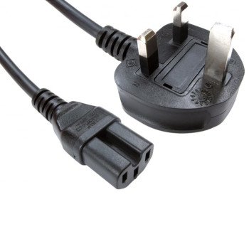 Καλώδιο Τροφοδοσίας SCHUKO IEC UK 3 Pin Mains Plug 1.6m - Χρώμα: Μαύρο