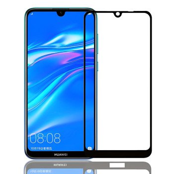 Full Cover Full Glue Τζαμάκι Προστασίας Οθόνης για Huawei Y8P - Χρώμα: Μαύρο