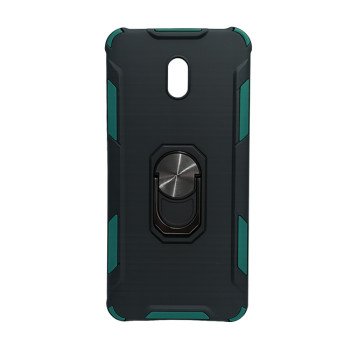 Σκληρή Θήκη Πλάτης Armor με Βάση Στήριξης για Xiaomi Redmi 8 / 8A - Χρώμα: Μαύρο / Πράσινο