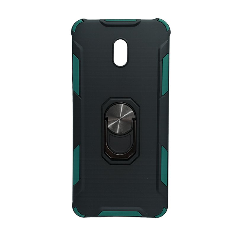 Σκληρή Θήκη Πλάτης Armor με Βάση Στήριξης για Xiaomi Redmi 8 / 8A - Χρώμα: Μαύρο / Πράσινο