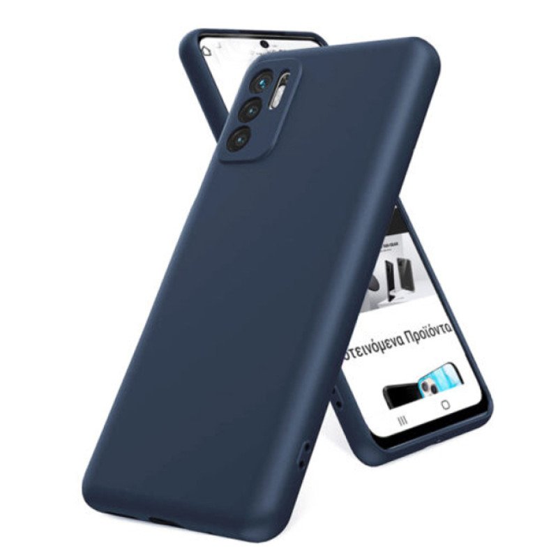 Θήκη Πλάτης Σιλικόνης Soft HQ για Xiaomi Poco M3 Pro 5G Χρώμα: Σκούρο Μπλε