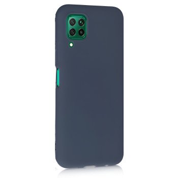 Θήκη Πλάτης Σιλικόνης Απλή για Huawei P40 Lite - Χρώμα: Σκούρο Μπλέ