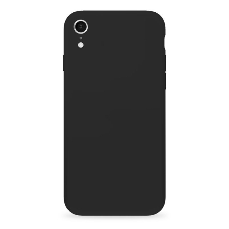 Θήκη Πλάτης Σιλικόνης Απλή για Apple i Phone XR - Χρώμα: Μαύρο