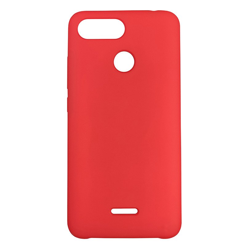 Θήκη Πλάτης Σιλικόνης Απλή για Xiaomi Redmi 6 - Χρώμα: Κόκκινο