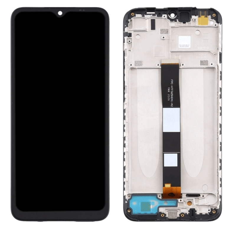 OEM Οθόνη LCD με Μηχανισμό Αφής και Πλαίσιο για Xiaomi Redmi 9A  / Redmi 9C - Χρώμα: Μαύρο