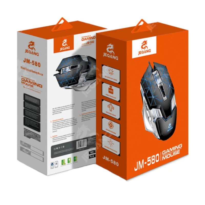 JEQANG JM-580 Ενσύρματο Gaming Ποντίκι - Χρώμα: Ασημί JEQANG JM-580 Ενσύρματο Gaming Ποντίκι - Χρώμα: Ασημί