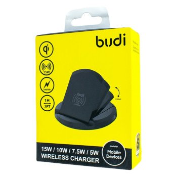 Budi (WL3200TB) Βάση Κινητού με Ασύρματη Φόρτιση 15W (Qi Pad) - Χρώμα: Μαύρο Budi (WL3200TB) Βάση Κινητού με Ασύρματη Φόρτιση 15W (Qi Pad) - Χρώμα: Μαύρο