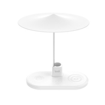 Budi (WL4800W) 20W Ασύρματη Βάση Φόρτισης 2 Ταυτόχρονων Κινητών με Νυχτερινό Φως 3-in-1 - Χρώμα: Λευκό Budi (WL4800W) 20W Ασύρματη Βάση Φόρτισης 2 Ταυτόχρονων Κινητών με Νυχτερινό Φως 3-in-1 - Χρώμα: Λευκό