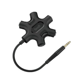 Budi (DC123B) 5in1 Καλώδιο 1x 3.5mm Male - 5x 3.5mm Female 0.2m - Χρώμα: Μαύρο Budi (DC123B) 5in1 Καλώδιο 1x 3.5mm Male - 5x 3.5mm Female 0.2m - Χρώμα: Μαύρο
