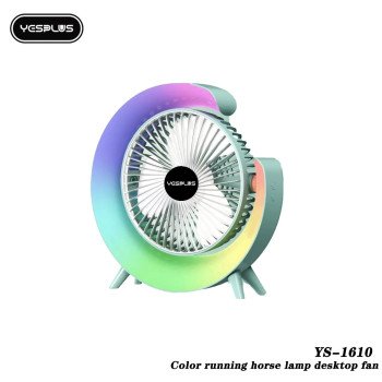 YESPLUS YS-1610 Επιτραπέζιος Ανεμιστήρας με Φωτάκι Νυκτός RGB - Χρώμα: Πράσινο