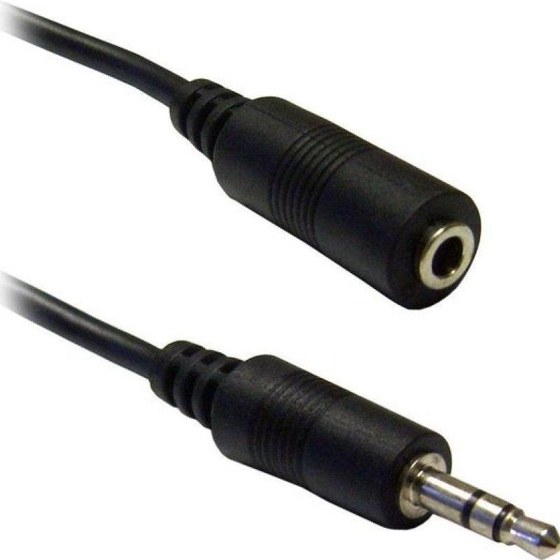 Καλώδιο 3.5mm Jack Male σε 3.5mm Jack Female 1.5m - Χρώμα: Μαύρο