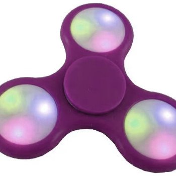 Αγχολυτικό Πλαστικό Παιχνίδι Fidget Spinner 5963-k με Πολύχρωμα Φωτάκια - Χρώμα: Μωβ